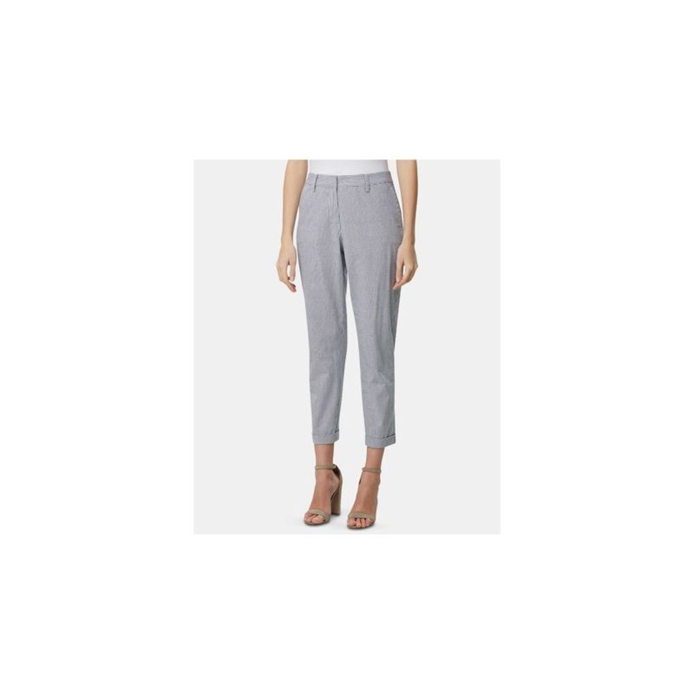 TAHARI Womens Blue Striped Wear To Work Pants 2